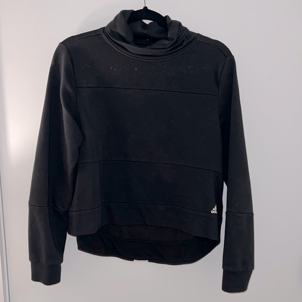 Adidas Black Crop Sweatshirt